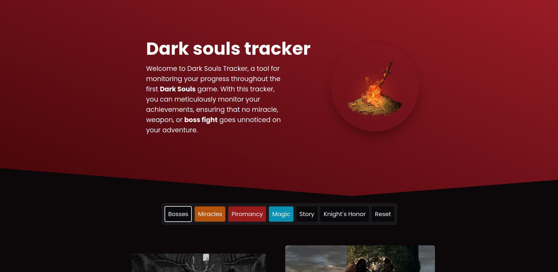 Dark souls Tracker